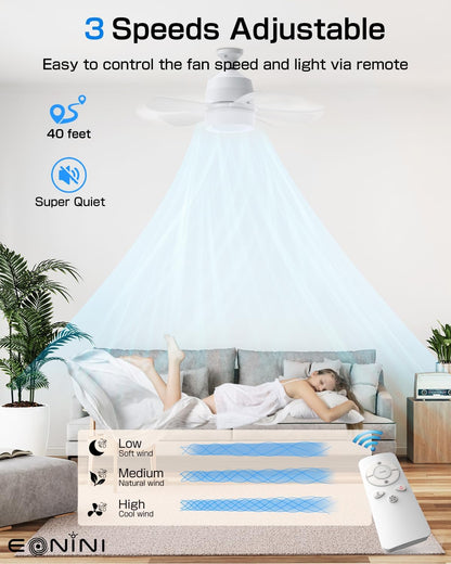 Socket Fan Light | مروحة إضاءة للمقبس