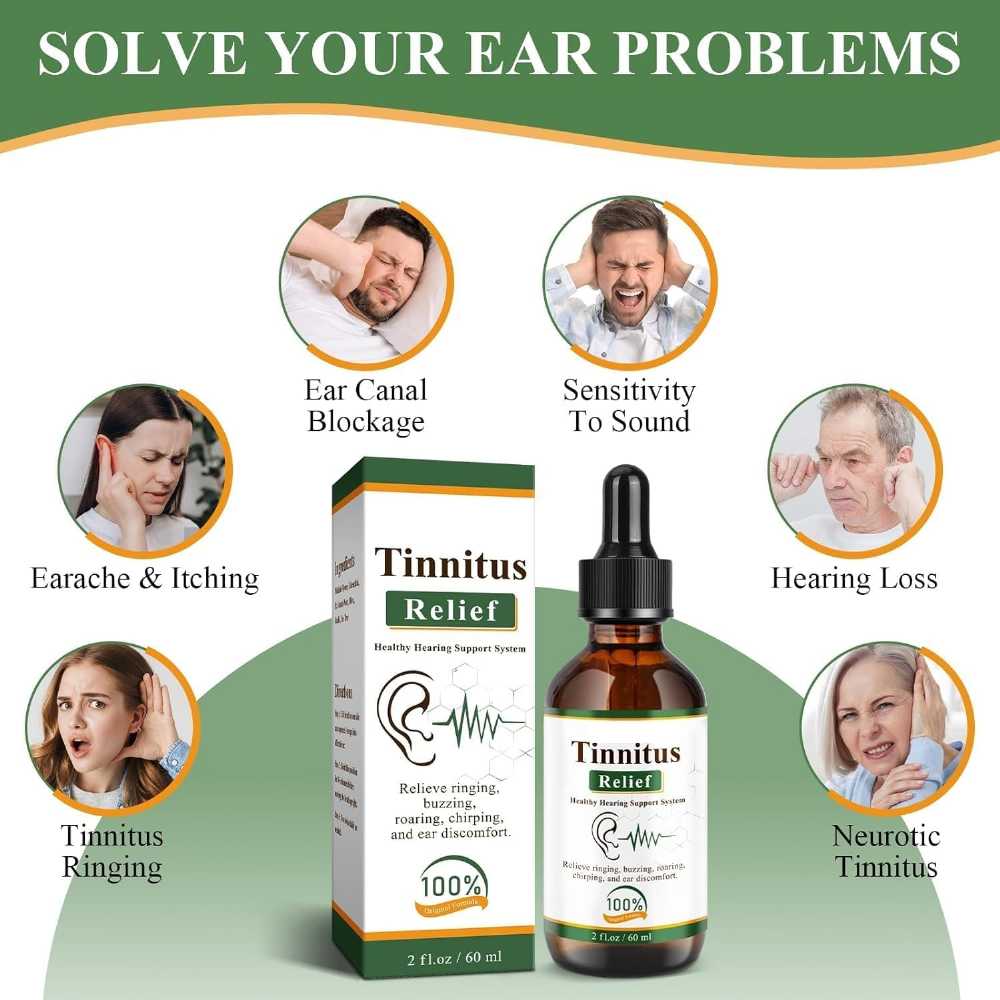 Tinnitus Relief Drops – 100% Herbal Formula | قطرات تخفيف طنين الأذن – تركيبة عشبية 100%