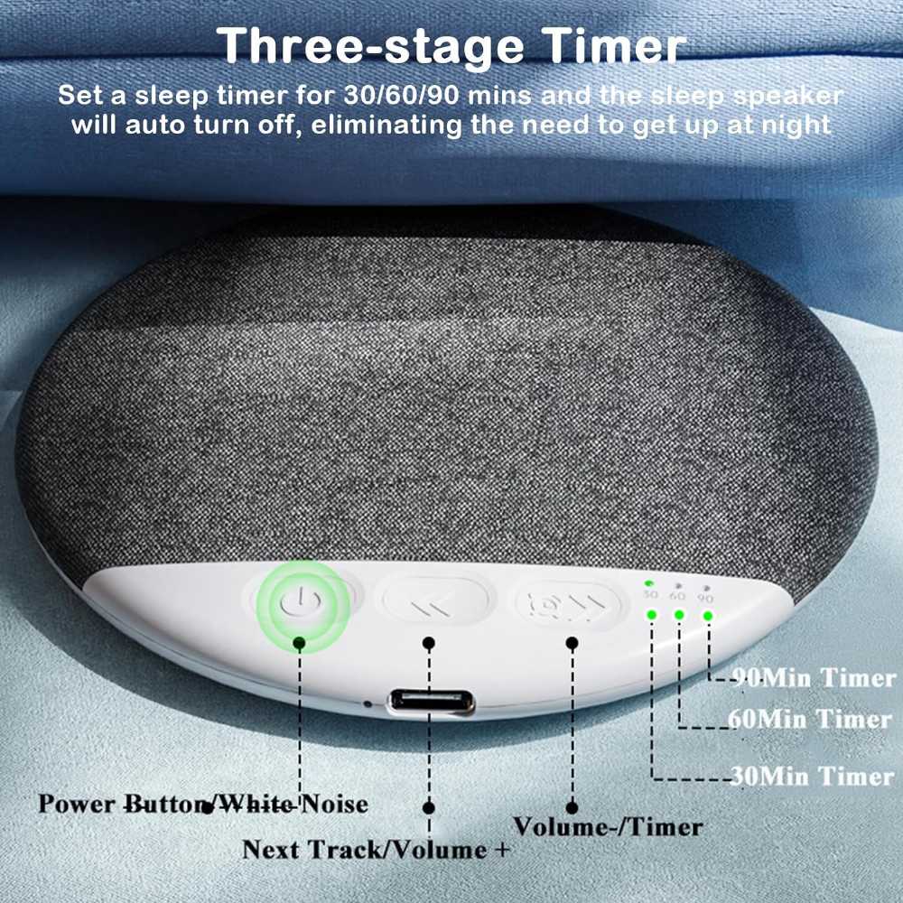 X3 Pro Ultra-Thin Bluetooth Sleep Pillow Speaker | مكبر صوت وسادة النوم بلوتوث فائق النحافة X3 Pro