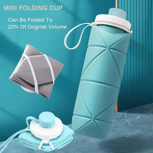 Premium Foldable Silicone Water Bottle | زجاجة مياه سيليكون فاخرة قابلة للطي