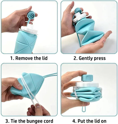 Premium Foldable Silicone Water Bottle | زجاجة مياه سيليكون فاخرة قابلة للطي