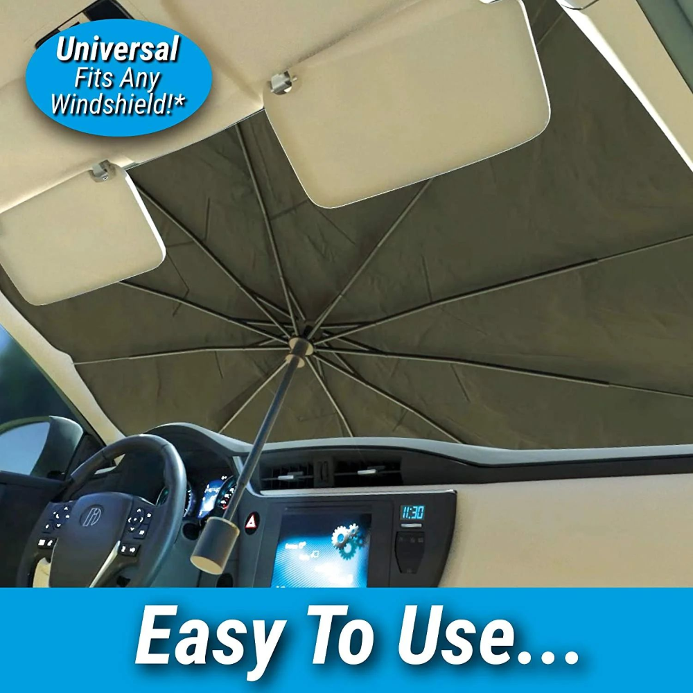 Car Windshield Sun Shade Umbrella || مظلة واقية لزجاج السيارة الأمامي